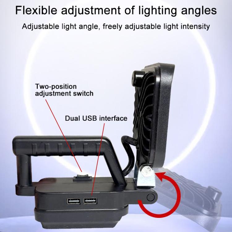 Luce di emergenza LED portatile con doppia porta USB