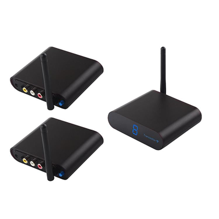 Trasmettitore audio/video wireless 5,8 GHz con 2 ricevitori