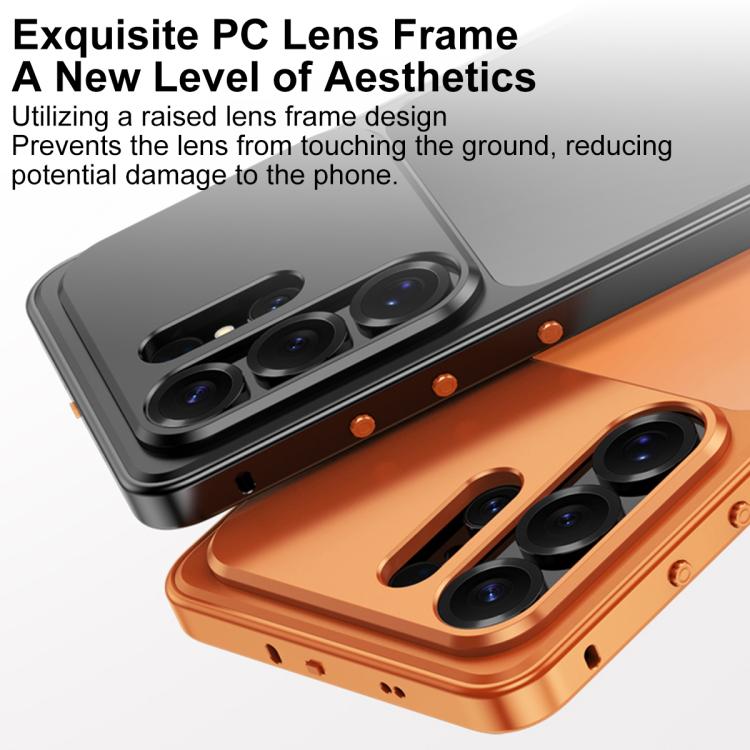 Custodia metallo con fibbia magnetica per Samsung Galaxy S26, S25, S24 e S23