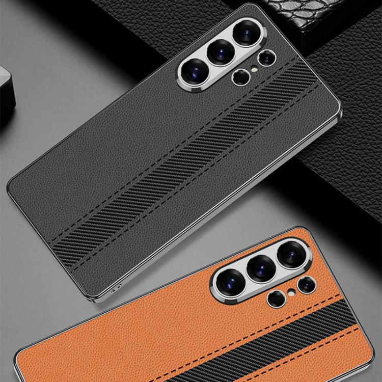 Custodia in ecopelle galvanizzata con blocchi di colore per Samsung Galaxy S26