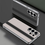 Custodia in ecopelle galvanizzata con blocchi di colore per Samsung Galaxy S26