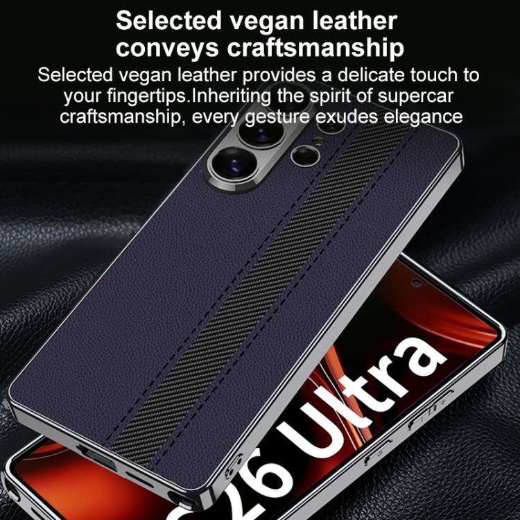 Custodia in ecopelle galvanizzata con blocchi di colore per Samsung Galaxy S26