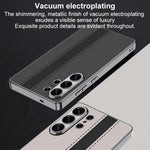 Custodia in ecopelle galvanizzata con blocchi di colore per Samsung Galaxy S26