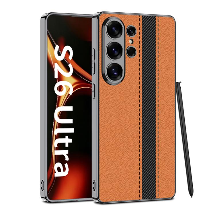 Custodia in ecopelle galvanizzata con blocchi di colore per Samsung Galaxy S26