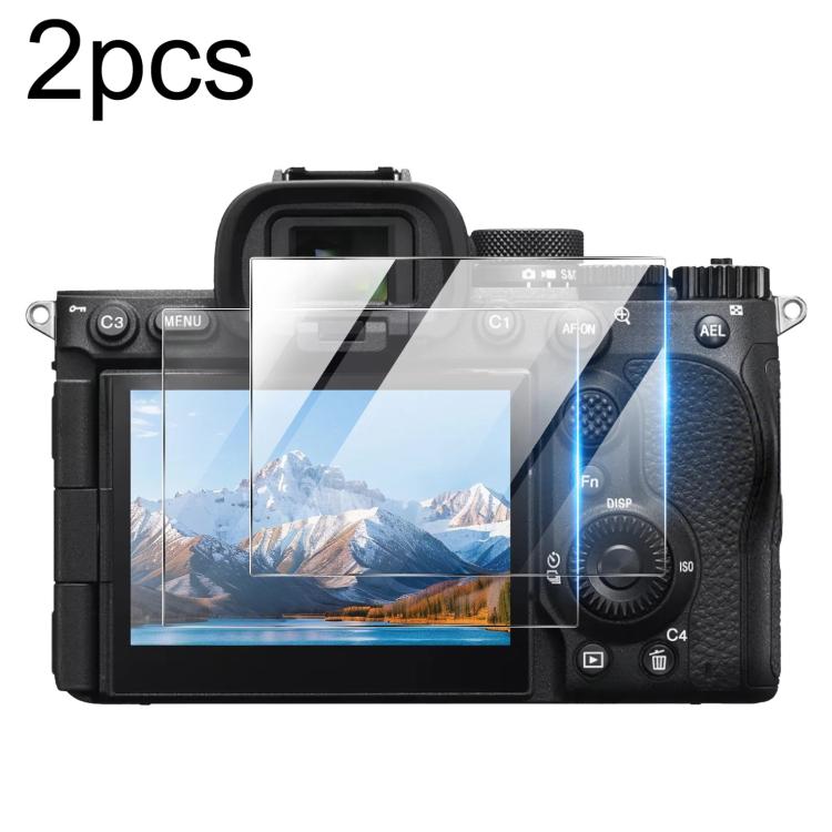 2 pellicole in vetro temperato HD antigraffio e anti-impronta, For Sony Alpha 7 V  / ILCE-7M5