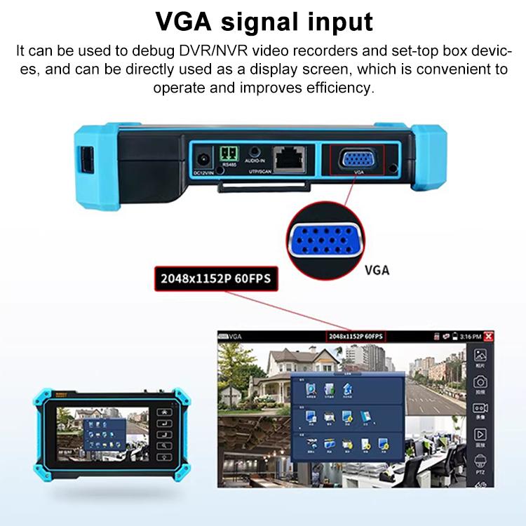Tester simulazione videosorveglianza rete coassiale 4K IPC-5100 P
