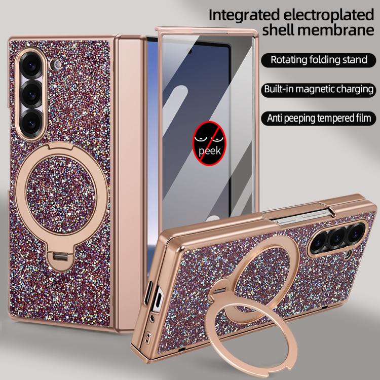 Custodia VIETAO Flash Diamond con vetro temperato privacy e supporto magnetico