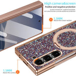 Custodia VIETAO Flash Diamond con vetro temperato privacy e supporto magnetico