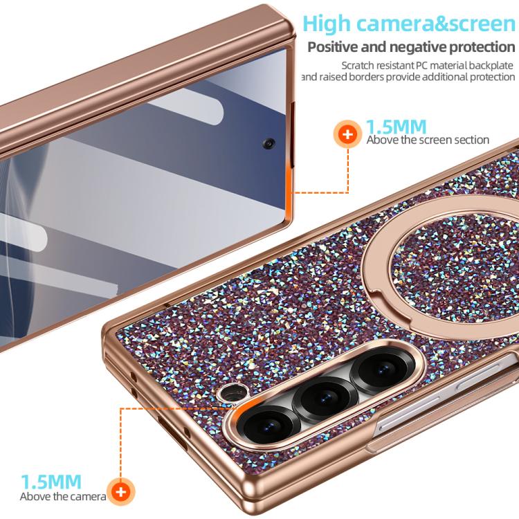 Custodia VIETAO Flash Diamond con vetro temperato privacy e supporto magnetico