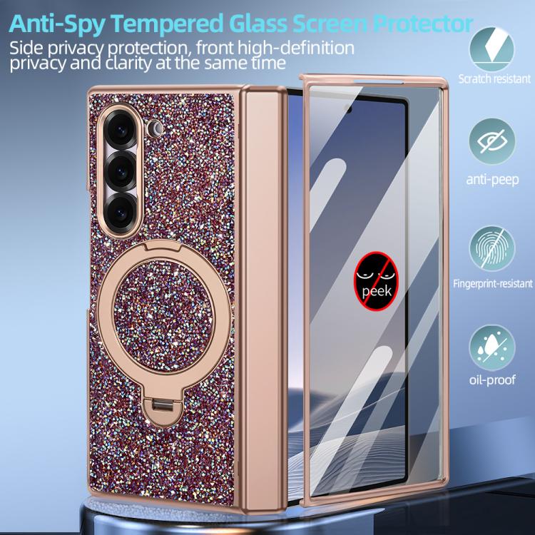 Custodia VIETAO Flash Diamond con vetro temperato privacy e supporto magnetico