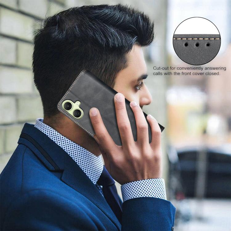 Custodia in ecopelle con protezione RFID per Samsung Galaxy A06 A07 A15 A16 A55
