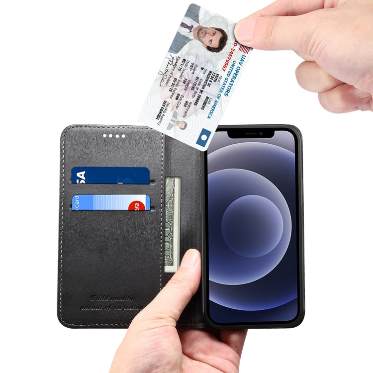 Custodia portafoglio in pelle orizzontale per iPhone 12, 12 Pro