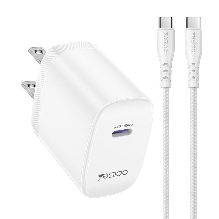 Set caricabatterie rapido Yesido YC20U PD35W USB-C con cavo