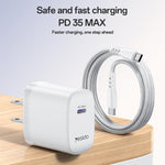 Set caricabatterie rapido Yesido YC20U PD35W USB-C con cavo