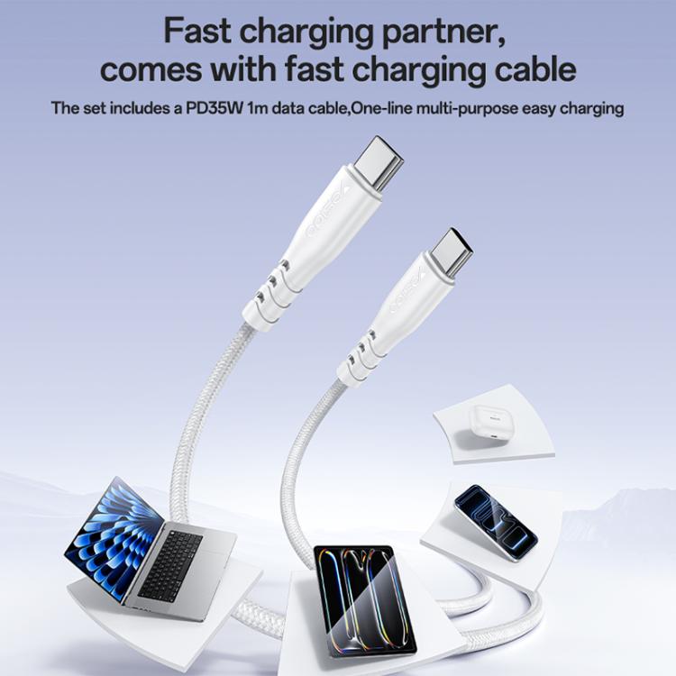 Set caricabatterie rapido Yesido YC20U PD35W USB-C con cavo