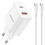 Set caricabatterie Yesido YC106 doppia porta USB-C e USB-A