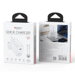 Set caricabatterie rapido Yesido YC153 PD35W USB-C con cavo Type-