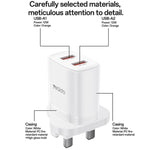 Set caricabatterie Yesido YC150 12W doppia USB con cavo Type-C