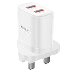 Set caricabatterie Yesido YC150 12W doppia USB con cavo Type-C