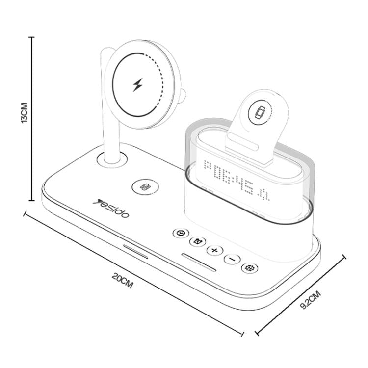 Stazione di ricarica wireless magnetica multifunzione 6 in 1 Yesi