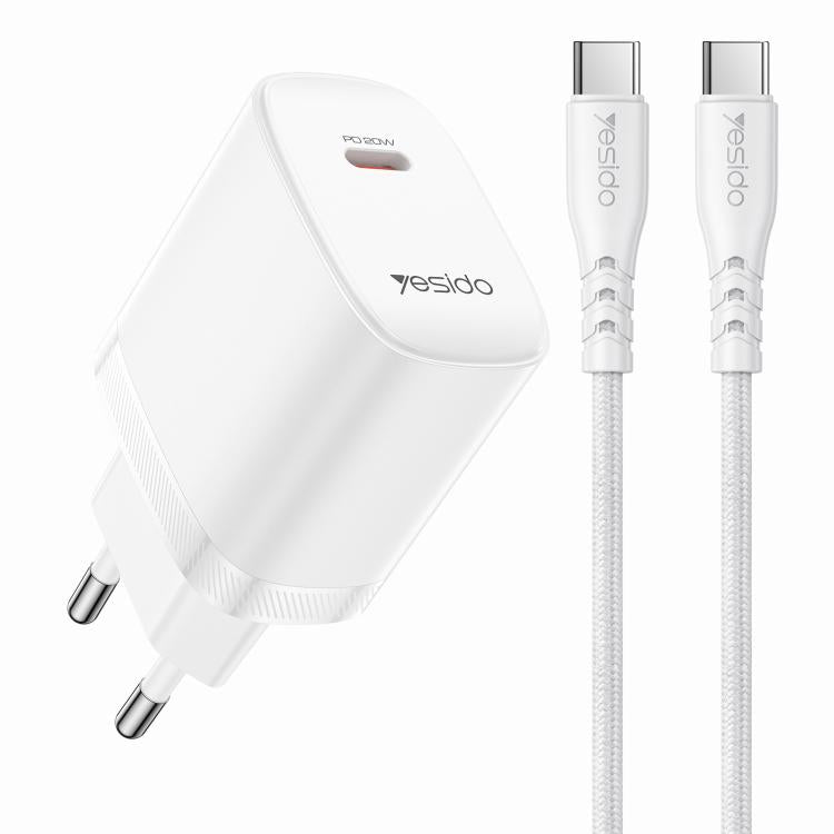 Set caricabatterie Yesido YC105 PD20W con cavo Type-C 1 m