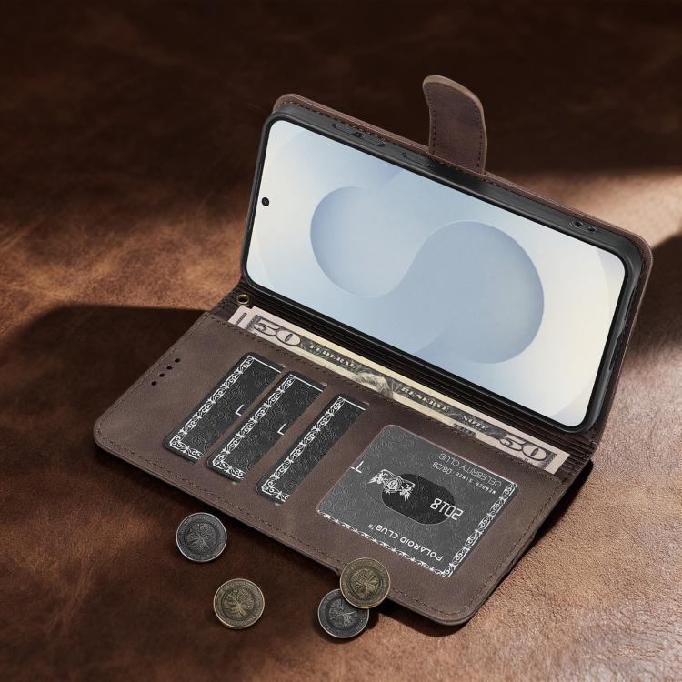 Portafoglio a tre carte con protezione RFID per Samsung Galaxy S25 Ultra, S24