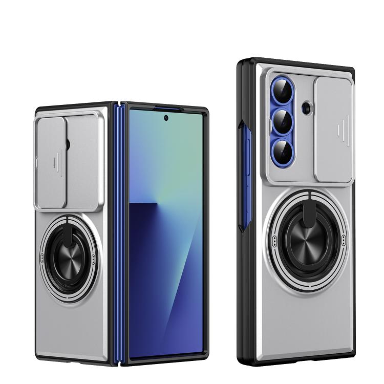 Custodia multifunzionale magnetica antiurto con finestra scorrevole per Galaxy Z