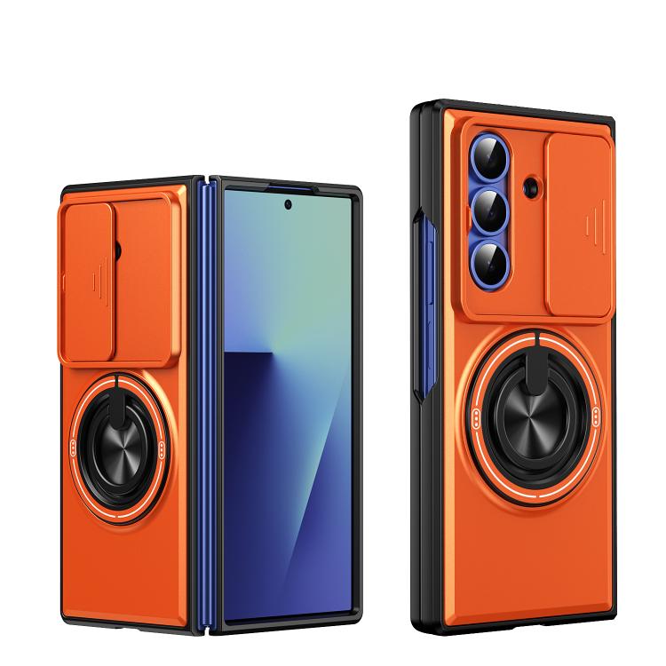 Custodia multifunzionale magnetica antiurto con finestra scorrevole per Galaxy Z