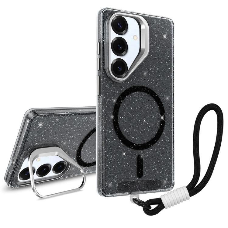 Supporto per fotocamera glitterato con custodia magnetica per Samsung Galaxy