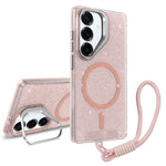 Supporto per fotocamera glitterato con custodia magnetica per Samsung Galaxy
