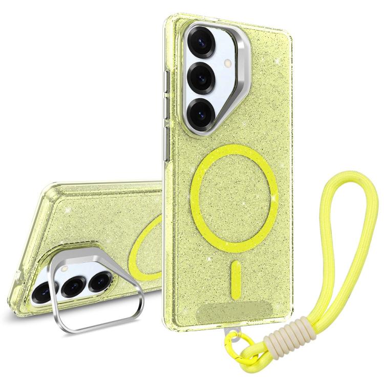 Supporto per fotocamera glitterato con custodia magnetica per Samsung Galaxy