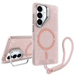 Supporto per fotocamera glitterato con custodia magnetica per Samsung Galaxy