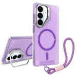 Supporto per fotocamera glitterato con custodia magnetica per Samsung Galaxy
