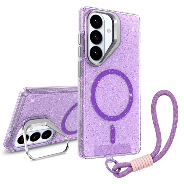 Supporto per fotocamera glitterato con custodia magnetica per Samsung Galaxy