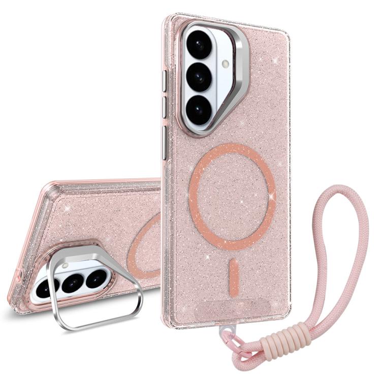 Supporto per fotocamera glitterato con custodia magnetica per Samsung Galaxy