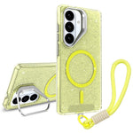 Supporto per fotocamera glitterato con custodia magnetica per Samsung Galaxy