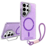 Supporto per fotocamera glitterato con custodia magnetica per Samsung Galaxy