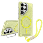 Supporto per fotocamera glitterato con custodia magnetica per Samsung Galaxy