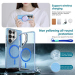 Supporto per fotocamera glitterato con custodia magnetica per Samsung Galaxy
