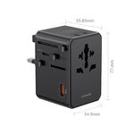 Caricabatterie da viaggio universale USAMS CC344 T72 da 100 W con 4 porte, CC344