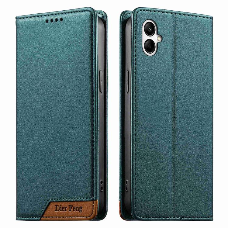 Custodia Dierfeng in ecopelle con magnete e RFID per Galaxy A55 5G, A35 5G, A05