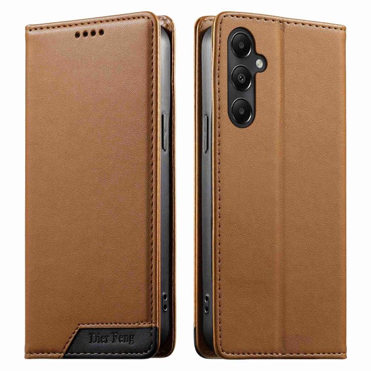 Custodia Dierfeng in ecopelle con magnete e RFID per Galaxy A55 5G, A35 5G, A05