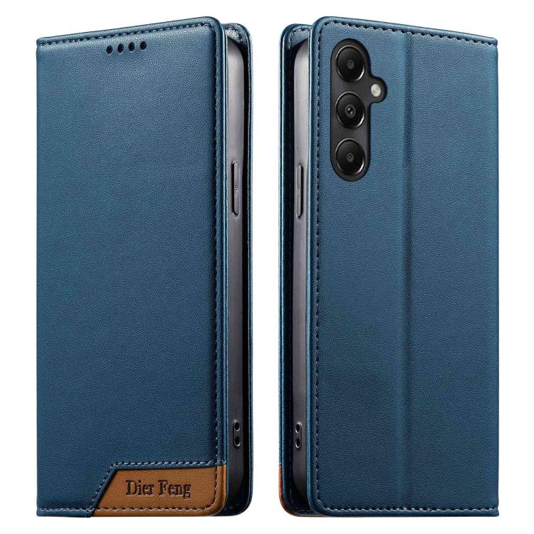 Custodia Dierfeng in ecopelle con magnete e RFID per Galaxy A55 5G, A35 5G, A05