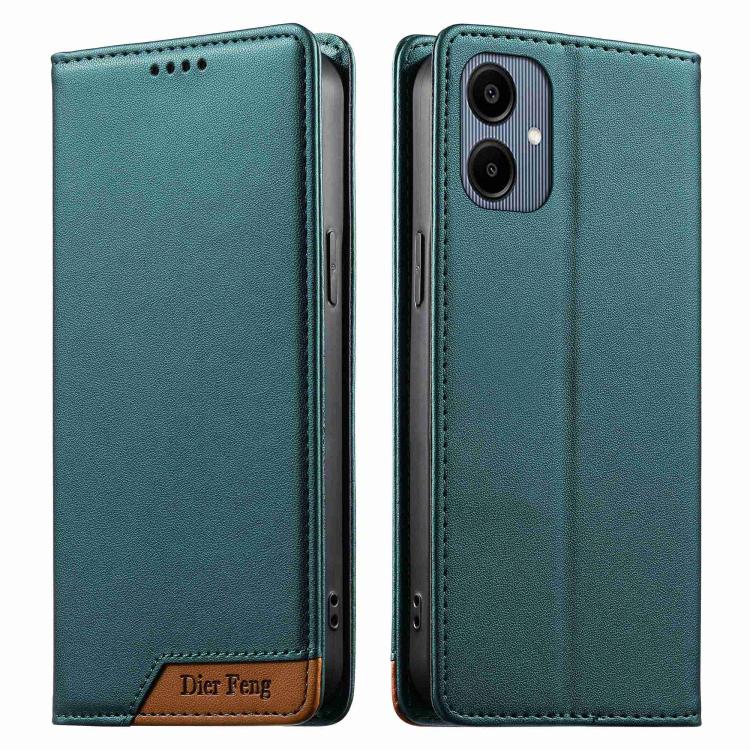 Custodia Dierfeng in ecopelle con magnete e RFID per Galaxy A26 5G, A36 5G, A06