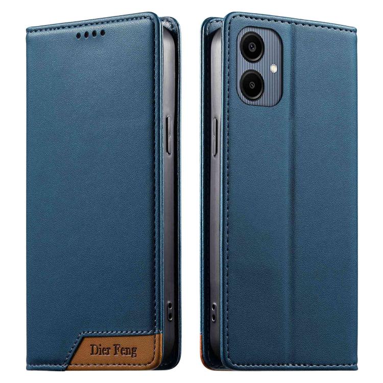Custodia Dierfeng in ecopelle con magnete e RFID per Galaxy A26 5G, A36 5G, A06