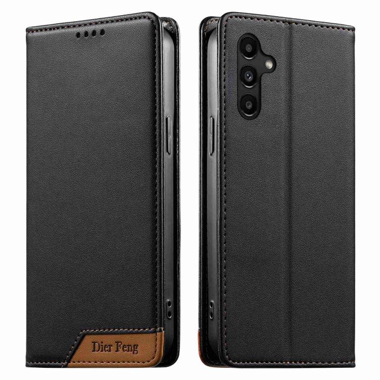 Custodia Dierfeng in ecopelle con magnete e RFID per Galaxy A26 5G, A36 5G, A06