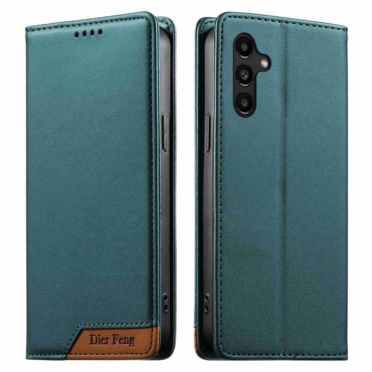 Custodia Dierfeng in ecopelle con magnete e RFID per Galaxy A26 5G, A36 5G, A06