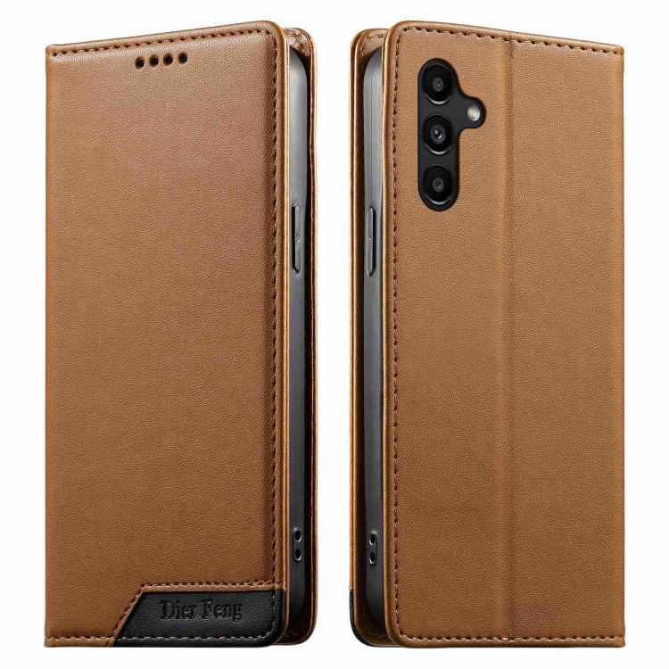 Custodia Dierfeng in ecopelle con magnete e RFID per Galaxy A26 5G, A36 5G, A06