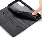 Custodia Dierfeng in ecopelle con magnete e RFID per Galaxy A26 5G, A36 5G, A06
