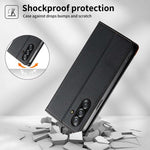 Custodia Dierfeng in ecopelle con magnete e RFID per Galaxy A26 5G, A36 5G, A06